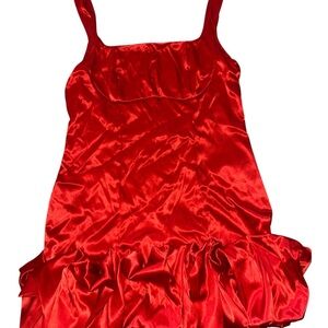 Red Chic Satin Dress